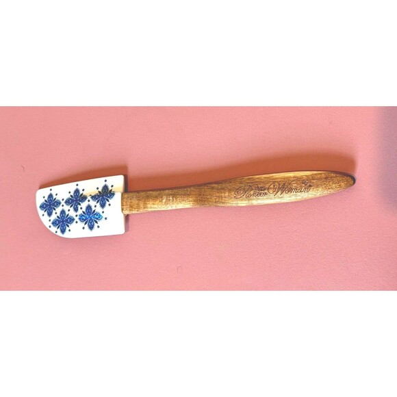 The Pioneer Woman Large 12" Silicone Spatula Keepsake Floral Pattern WoodHandle - Picture 2 of 5